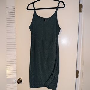 SHEIN Sparkling Dark Green Mini Dress